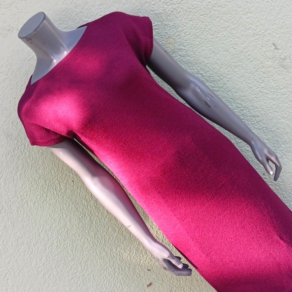 ST JOHN/NEIMAN MARCUS LADIES VINTAGE DENSE WOOL BLEND LUXURY FABRIC MIDI DRESS - Picture 16 of 17